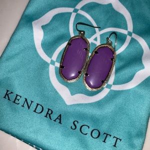 Kendra Scott drop Elle earrings in purple